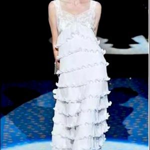 Betsey Johnson silk&lace Wedding Dress w/Train 8